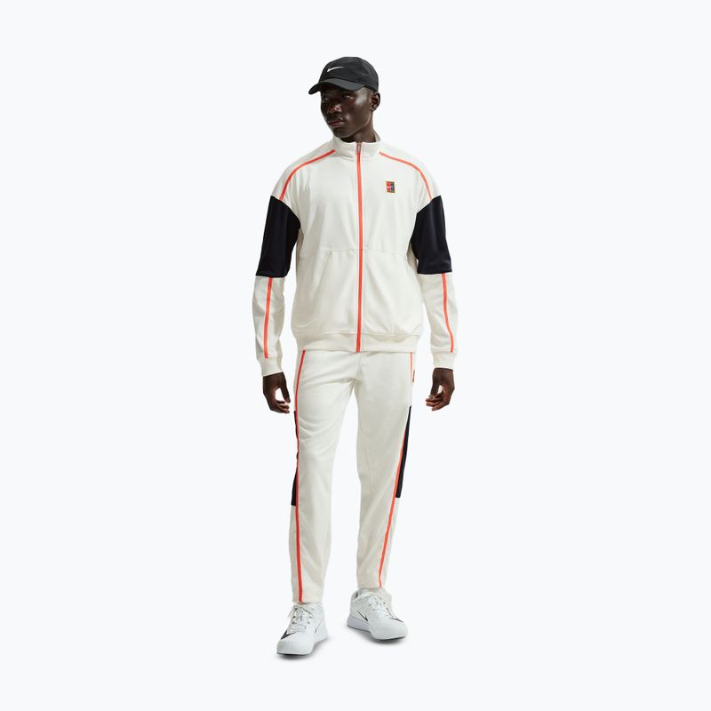 Мъжки тенис суитшърт Nike Court Heritage sail/turf orange 2