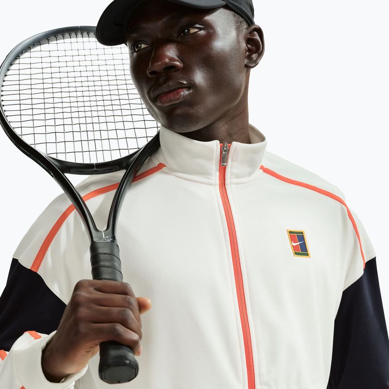 Мъжки тенис суитшърт Nike Court Heritage sail/turf orange 4