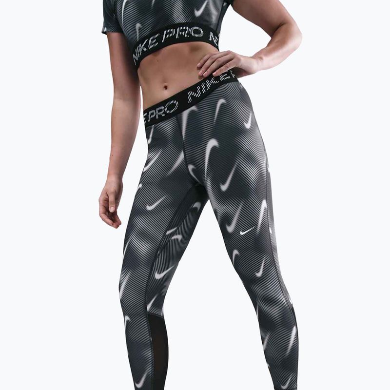 Дамски клин за тренировка Nike Pro Mid-Rise 7/8 black/white/white 3