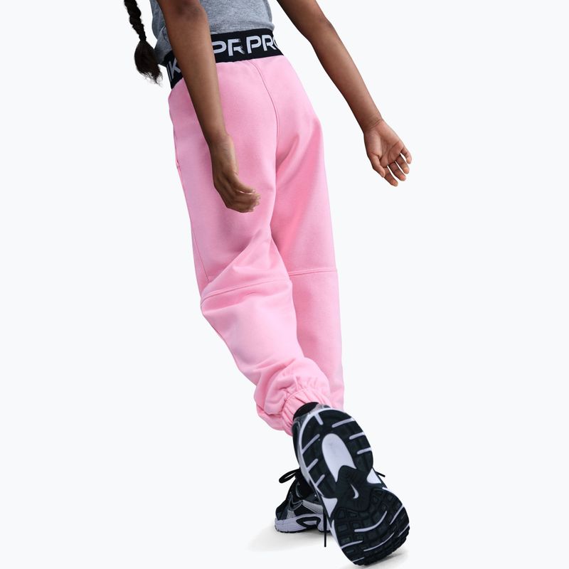 Детски панталони Nike Pro Fleece Dri-Fit med soft pink/med soft pink/black/white 6