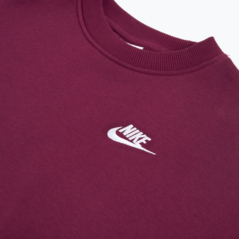 Детски суитшърт Nike Sportswear Club Fleece burgundy/white 3