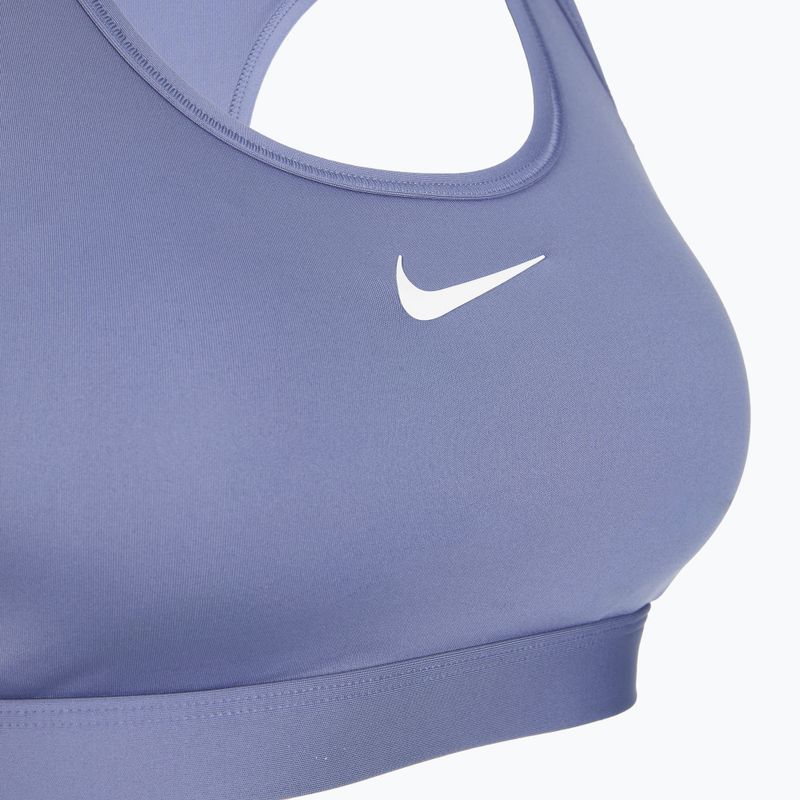 Спортен сутиен Nike Swoosh Medium Support в цвят светлосиньо/бяло 8