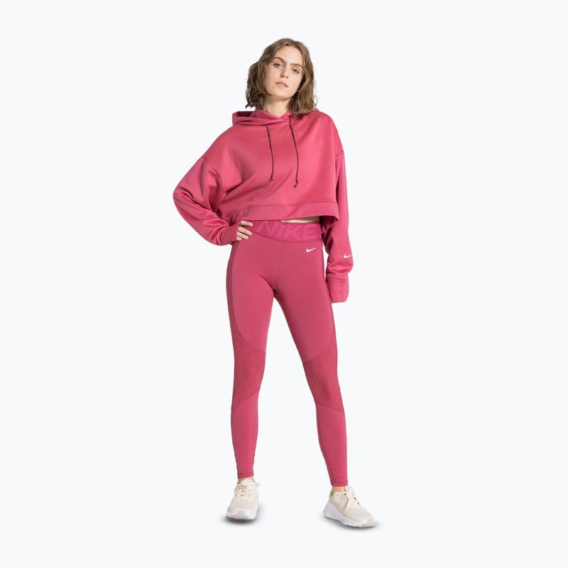 Дамски клин за тренировка Nike Pro High-Waisted sweet beet/white 2