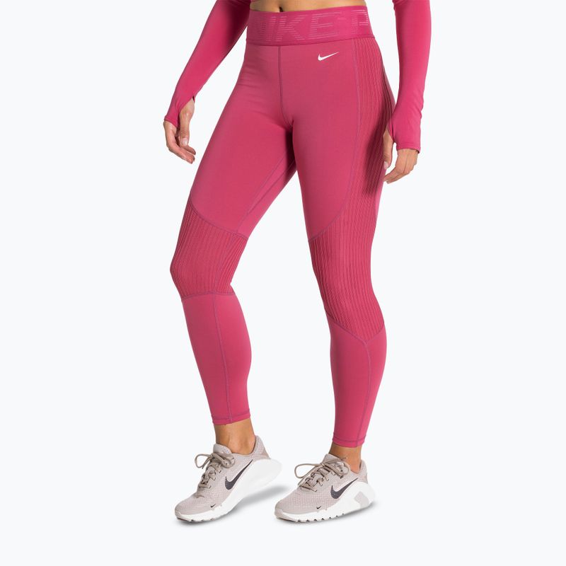 Дамски клин за тренировка Nike Pro High-Waisted sweet beet/white 4