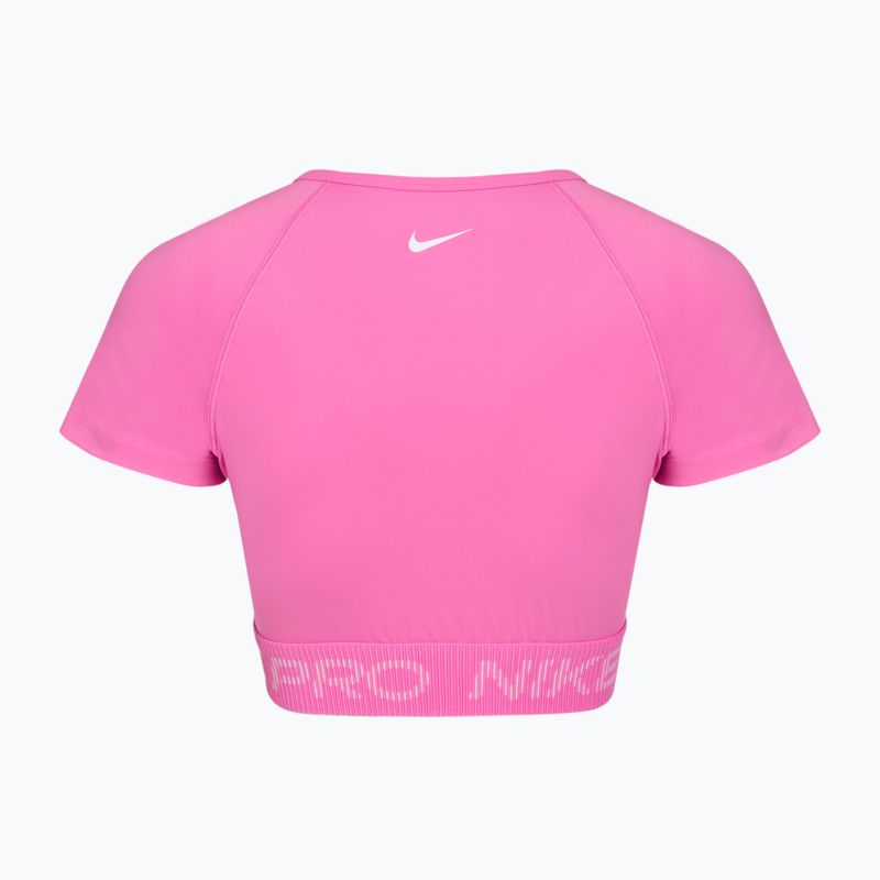 Дамски топ за тренировка Nike Pro Dri-Fit Graphic Cropped playful pink/pink foam/white 8