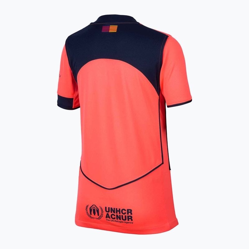 Детска футболна тениска Nike FC Barcelona 2025/26 Stadium Third bright mango/midnight navy/midnight navy 2