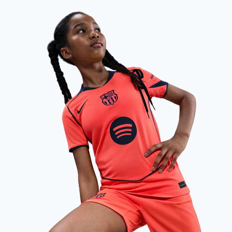 Детска футболна тениска Nike FC Barcelona 2025/26 Stadium Third bright mango/midnight navy/midnight navy 6