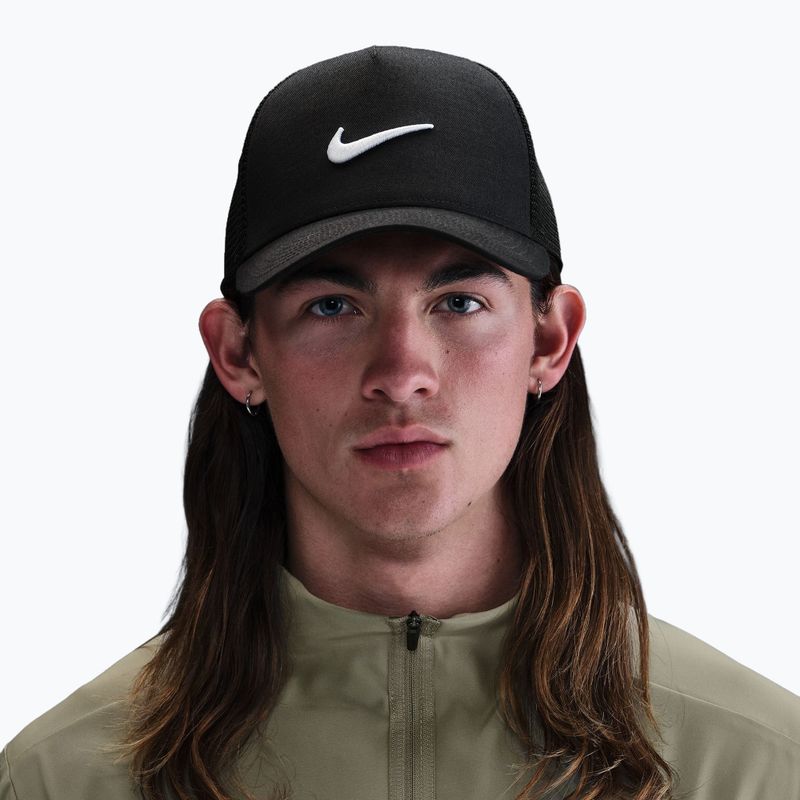 Мъжка шапка с козирка Nike Rise Structured Trucker black/black/white 7