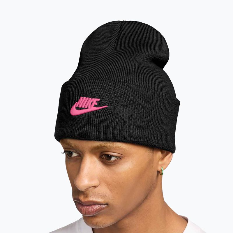 Мъжка зимна шапка Nike Peak Futura Beanie black/pinksicle 2