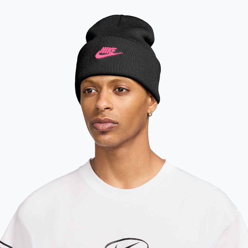 Мъжка зимна шапка Nike Peak Futura Beanie black/pinksicle 3