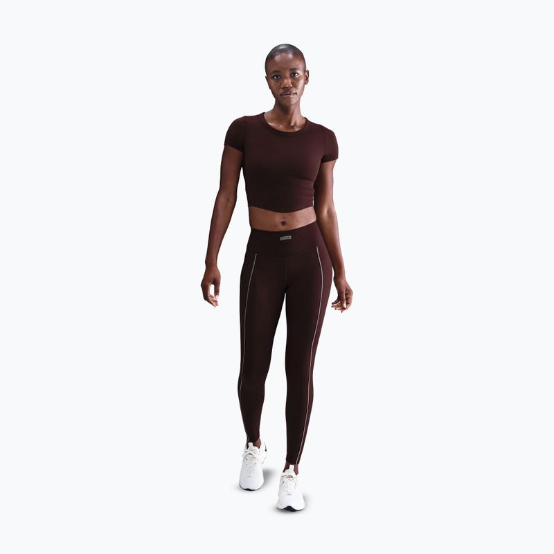 Дамски клин Nike One High-Waisted burgundy crush 2