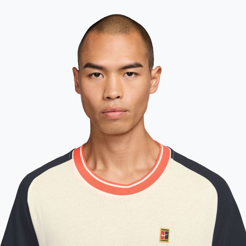 Мъжка фланелка за тенис Nike Court Heritage sail/dark obsidian 3