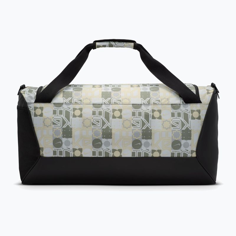 Чанта за тренировки Nike Brasilia 9.5 Aop 60 l off white/black/white 3