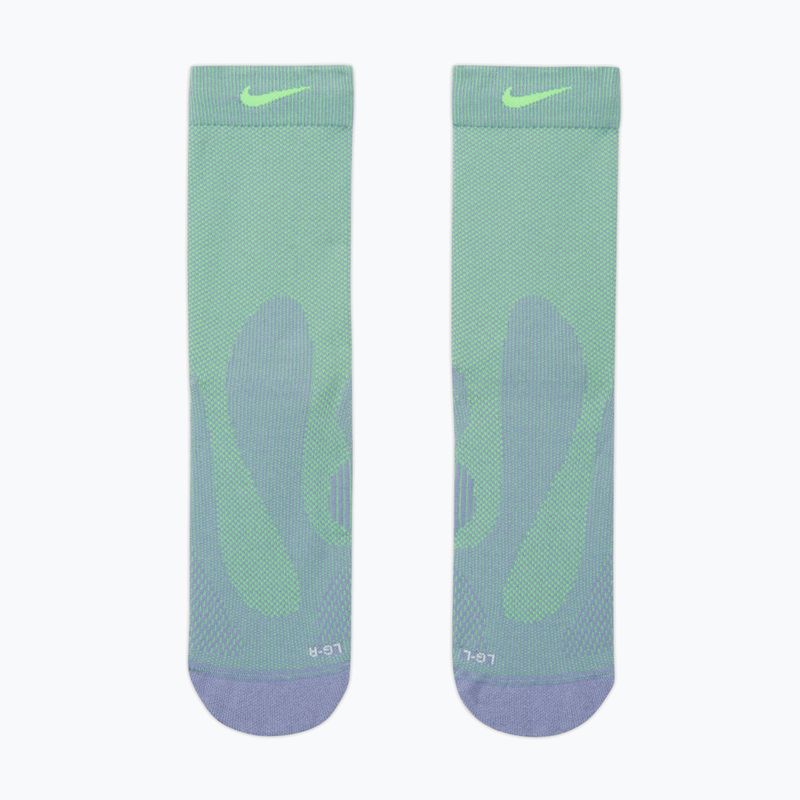 Чорапи Nike Running Lightweight Crew iron purple/voltage green/voltage green 2