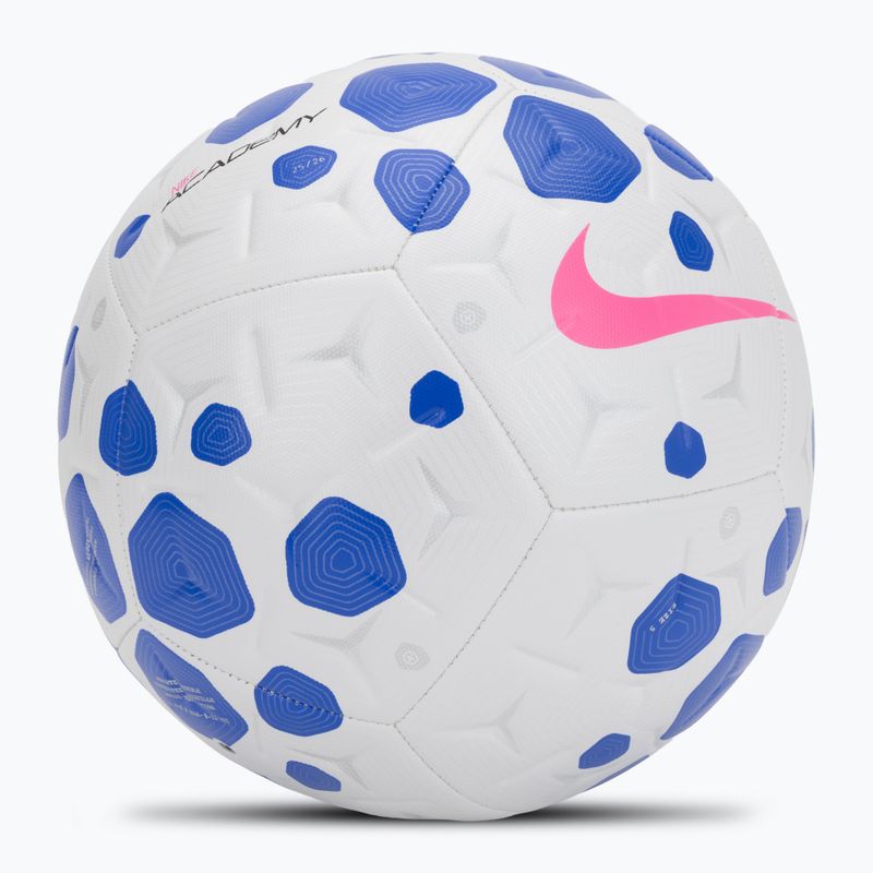 Футболна топка Nike Academy white/racer blue/pink blast размер 5 2