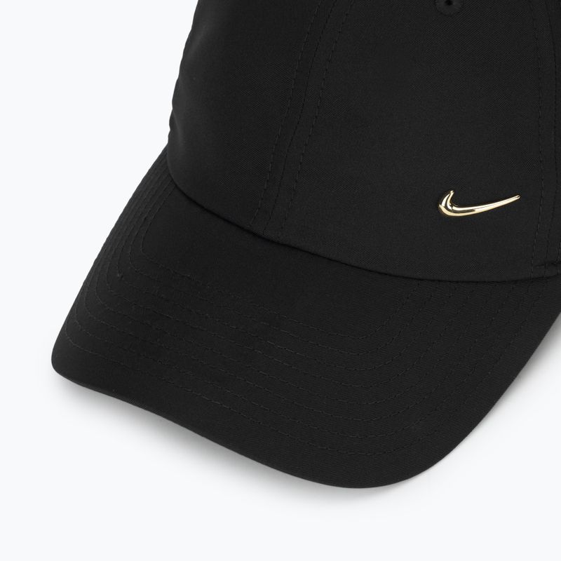 Шапка с козирка Nike Dri-Fit Club Unstructured Metal Swoosh black/metallic gold 3