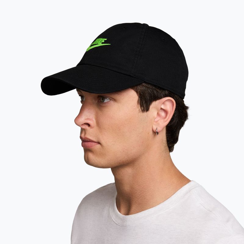 Шапка с козирка Nike Club Unstructured Futura Wash black/mean green 3