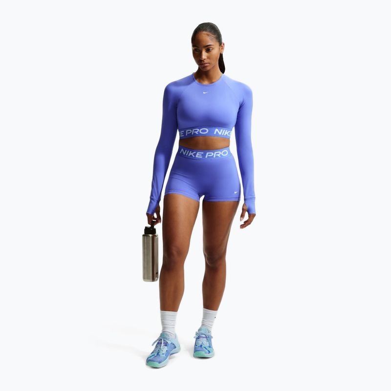 Дамски шорти Nike Pro Mid-Rise Biker 3" sapphire/white 2