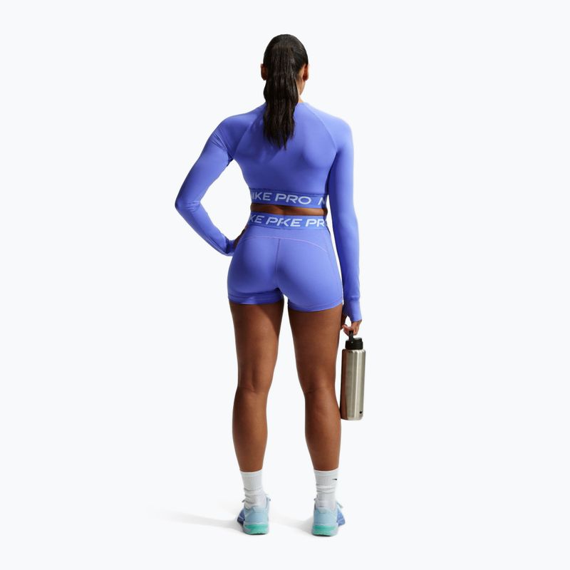 Дамски шорти Nike Pro Mid-Rise Biker 3" sapphire/white 3