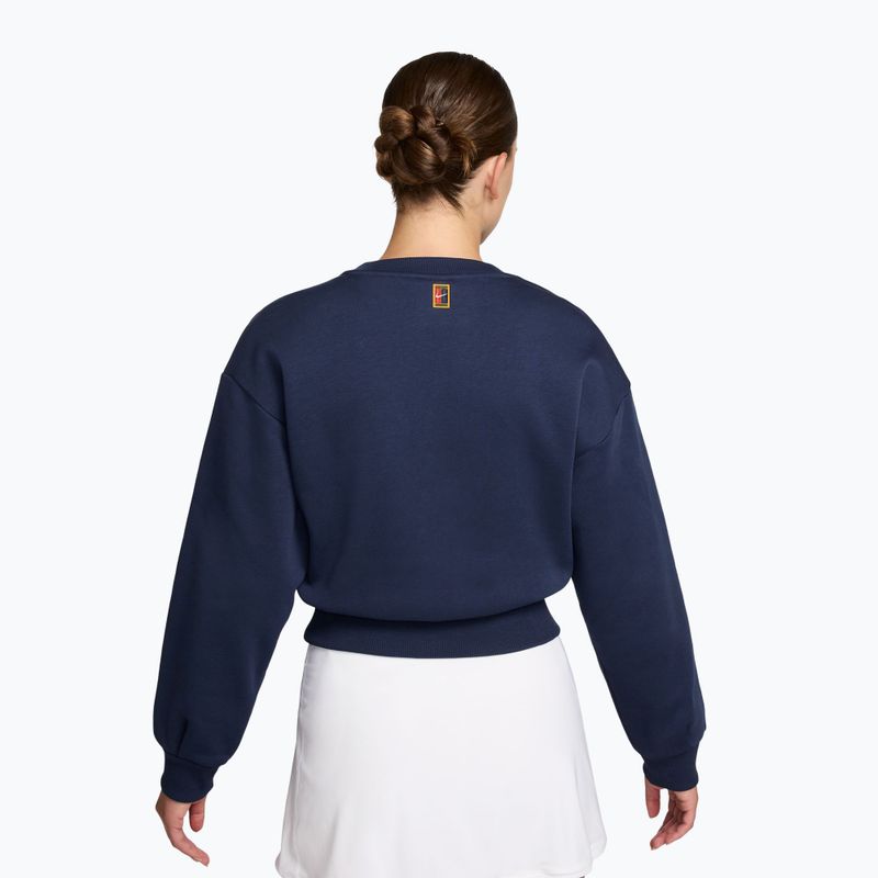 Дамски суитшърт Nike Court Collection French Terry Crew Neck navy blue/sailor blue 2