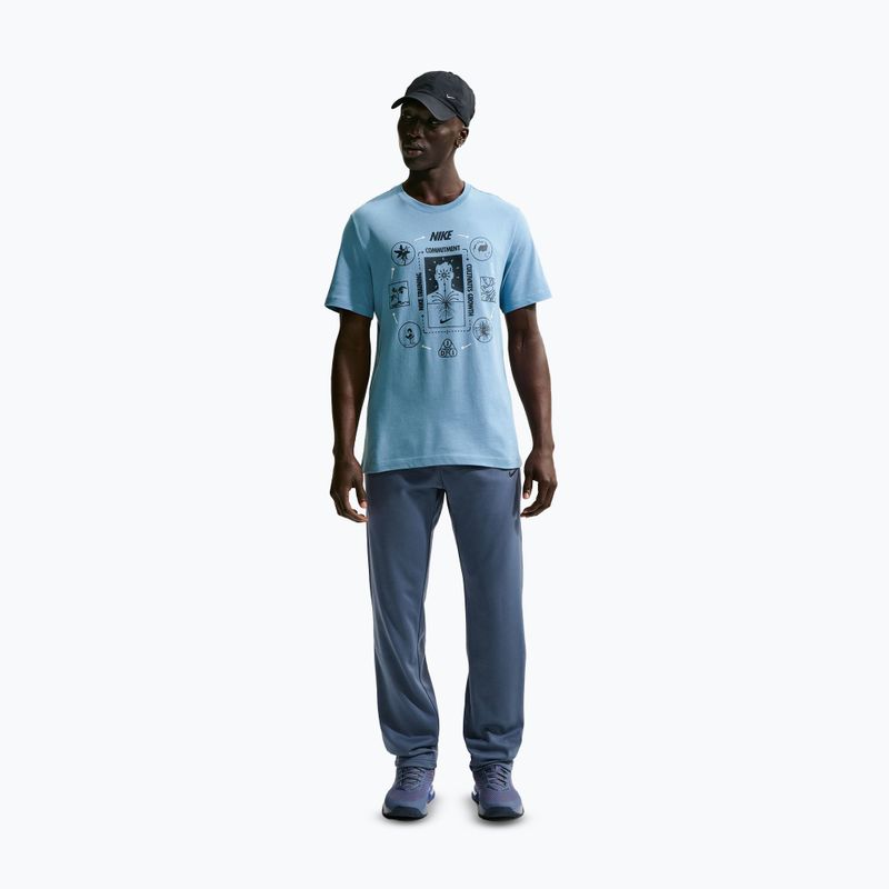 Мъжки панталони за тренировка Nike Therma-FIT Open Hem diffused blue/diffused blue/black 2