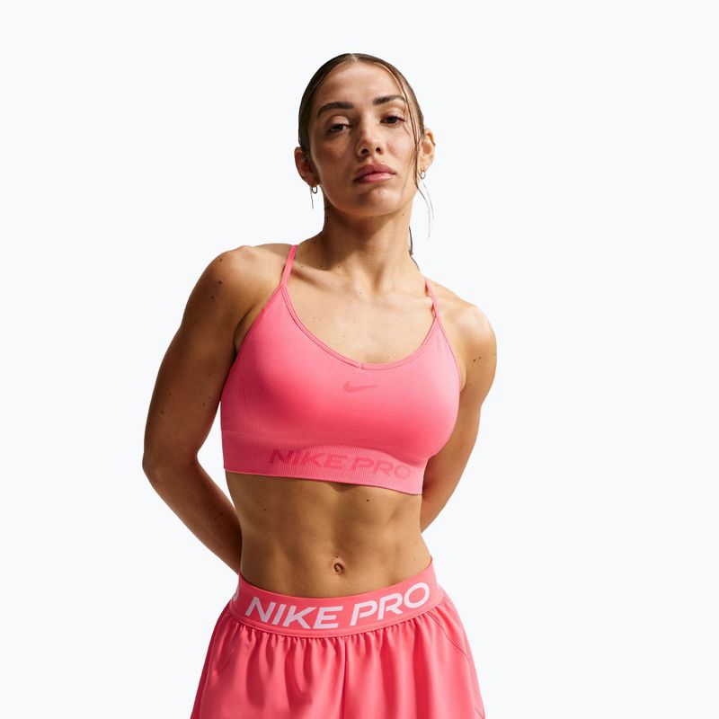 Дамски шорти за тренировки Nike Pro Dri-Fit Mid-Rise Brief-Lined 3“ sea coral/white 4