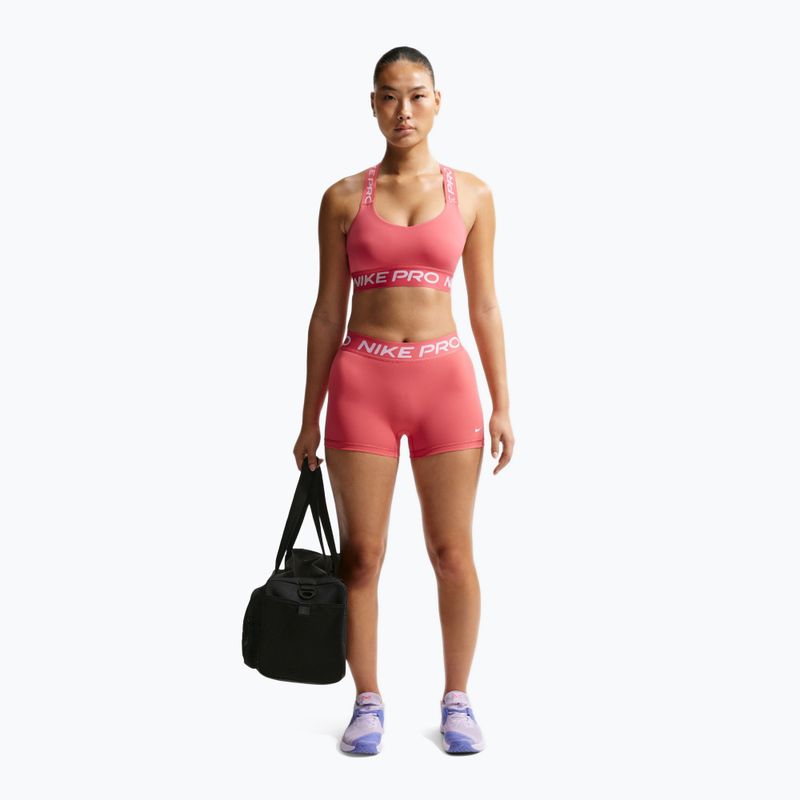 Дамски шорти Nike Pro Mid-Rise Biker 3" sea coral/white 2