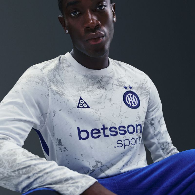 Мъжка футболна фланелка с дълъг ръкав Nike Inter Milan Stadium SE white/white/hyper blue 8