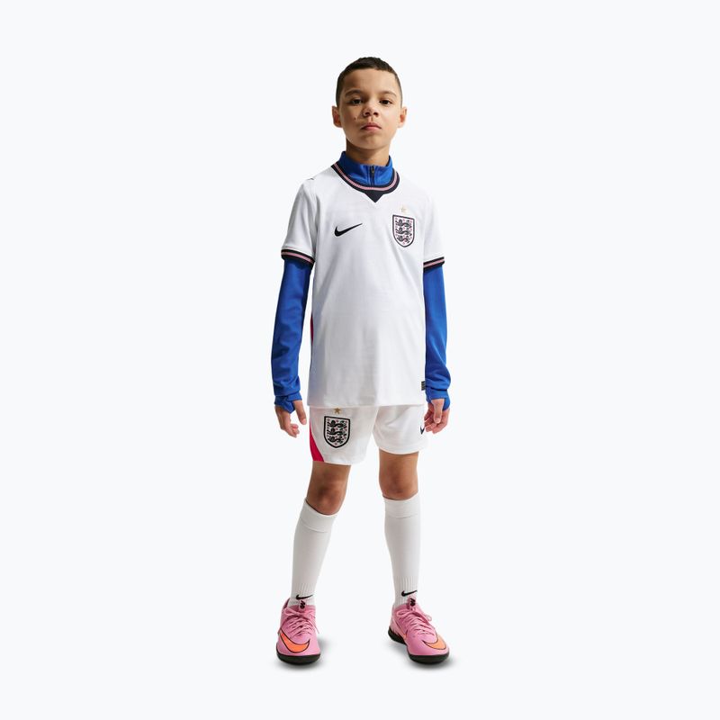 Детска футболна тениска Nike England 2026 Stadium Home white/speed red/obsidian/obsidian 6