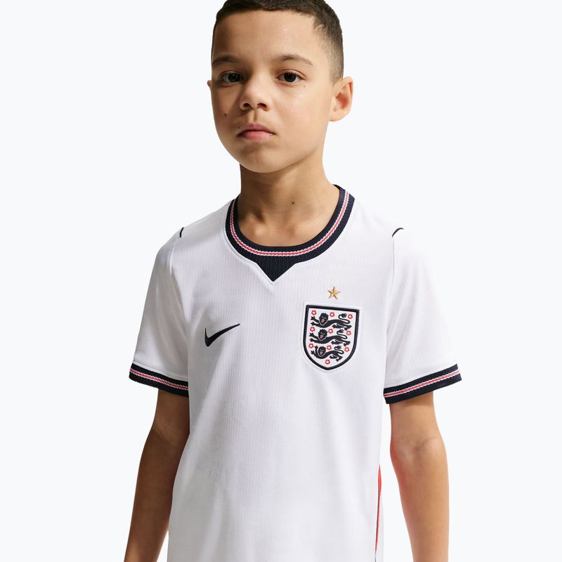 Детска футболна тениска Nike England 2026 Stadium Home white/speed red/obsidian/obsidian 8
