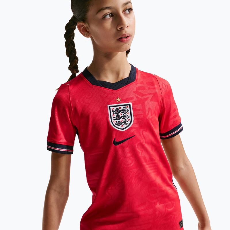 Детска футболна тениска Nike England 2026 Stadium Away speed red/obsidian/white/obsidian 7