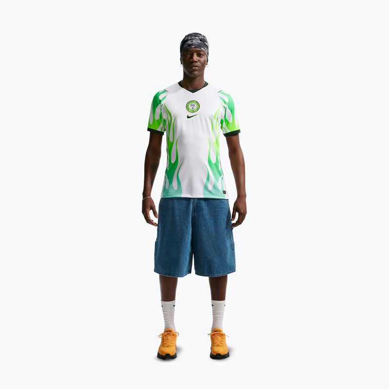 Мъжка футболна фланелка Nike Nigeria 2026 Stadium Away white/green glow/black 2
