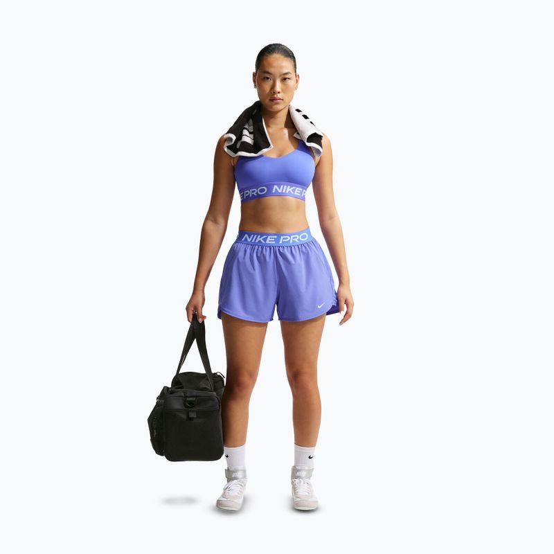 Дамски шорти за тренировки Nike Pro Dri-Fit Mid-Rise Brief-Lined 3“ sapphire/white 2