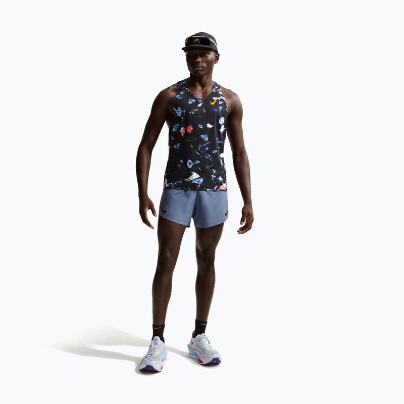 Мъжка тениска за бягане Nike AeroSwift Dri-Fit ADV singlet black/laser orange 2