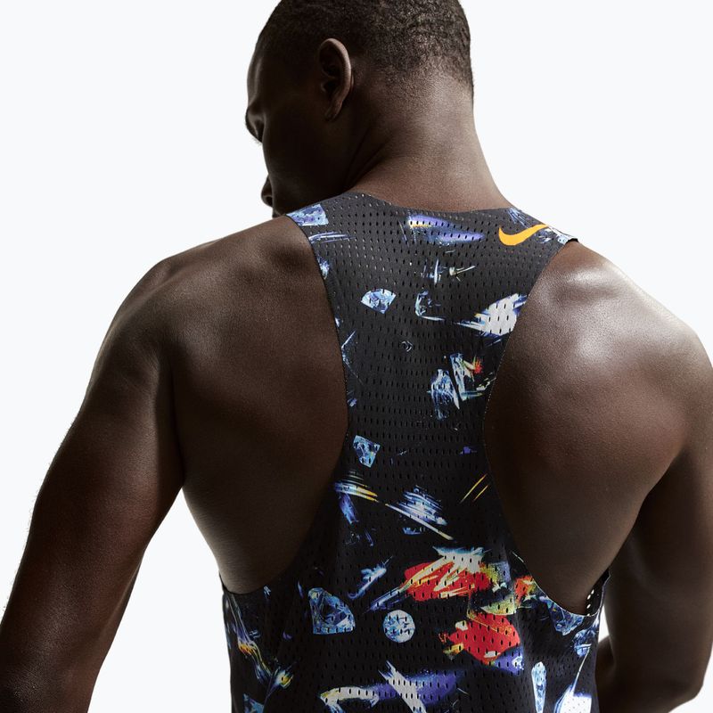 Мъжка тениска за бягане Nike AeroSwift Dri-Fit ADV singlet black/laser orange 4