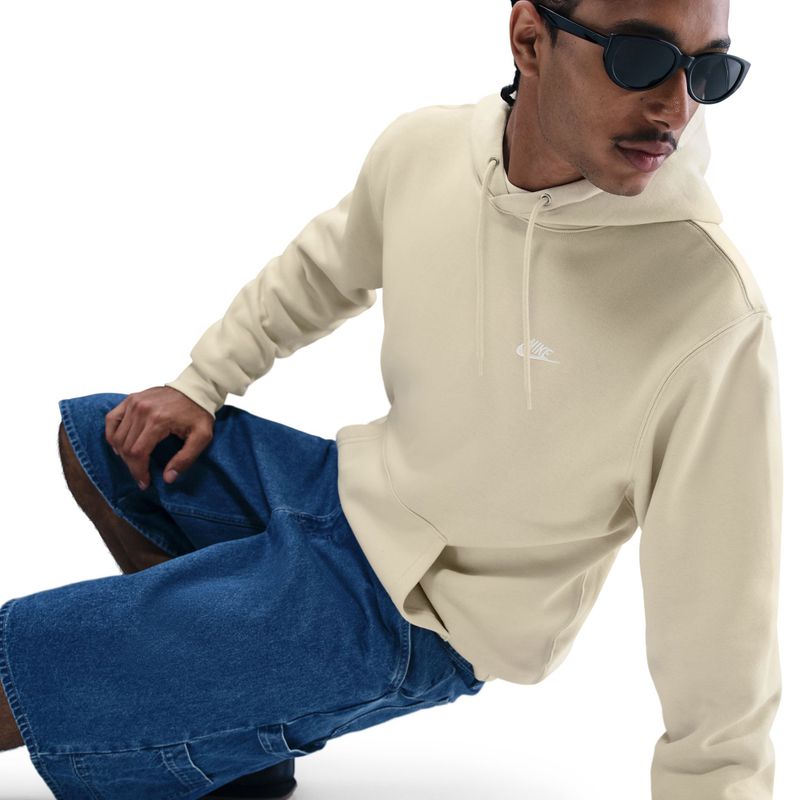 Мъжки суитшърт Nike Club Pullover Hoodie light khaki/light khaki/white 5