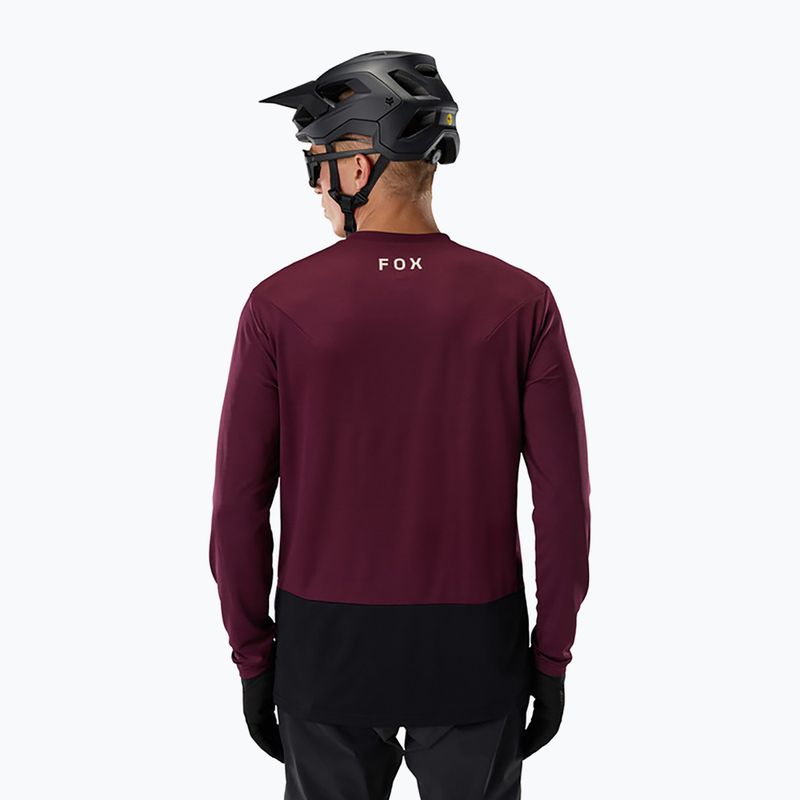 Мъжка велосипедна блуза с дълъг ръкав Fox Racing Ranger Fox Head LS dark maroon 2