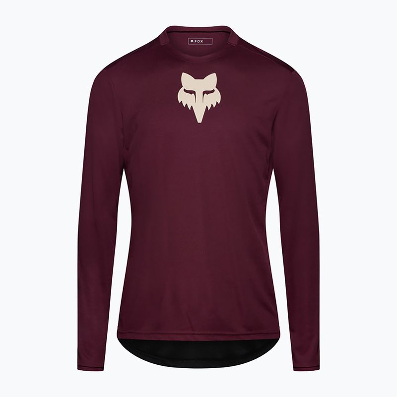 Мъжка велосипедна блуза с дълъг ръкав Fox Racing Ranger Fox Head LS dark maroon 5