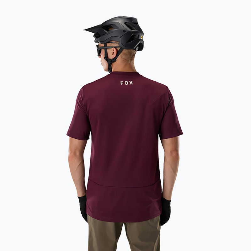 Мъжка тениска за колоездене Fox Racing Ranger Fox Head SS dark maroon 2