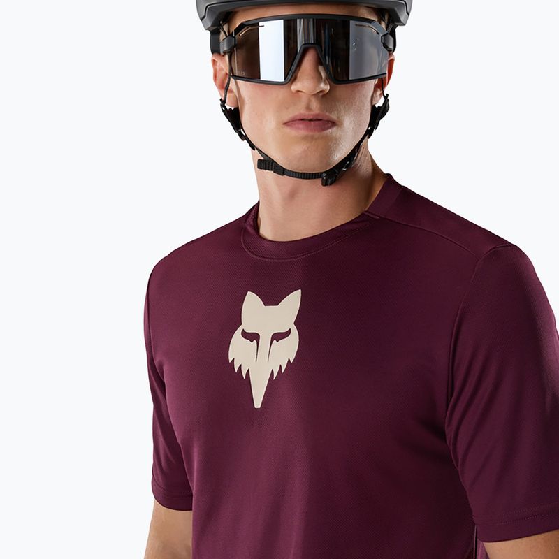 Мъжка тениска за колоездене Fox Racing Ranger Fox Head SS dark maroon 3