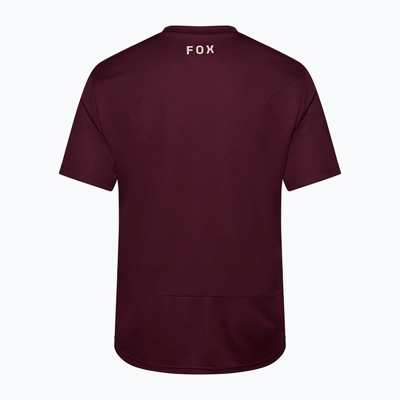 Мъжка тениска за колоездене Fox Racing Ranger Fox Head SS dark maroon 6