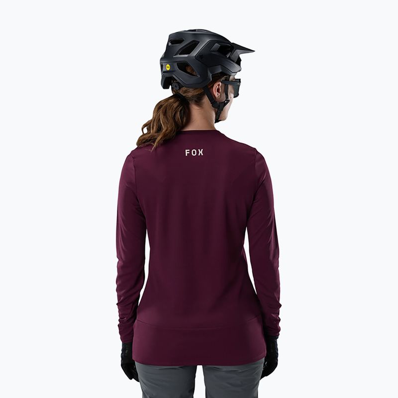 Дамска велосипедна блуза с дълъг ръкав Fox Racing Ranger Fox Head LS dark maroon 2
