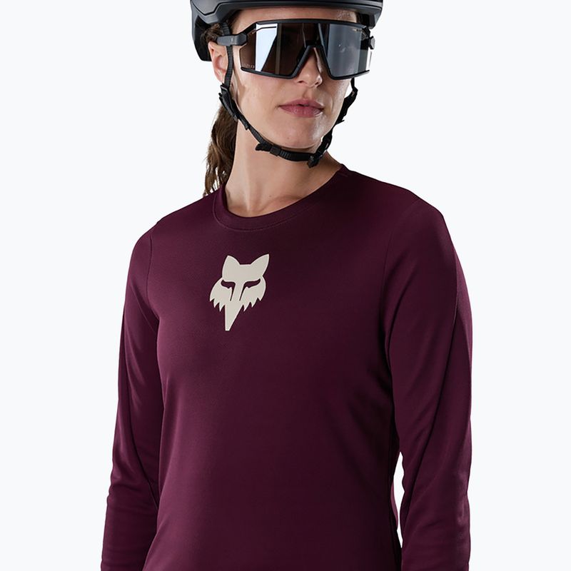 Дамска велосипедна блуза с дълъг ръкав Fox Racing Ranger Fox Head LS dark maroon 3