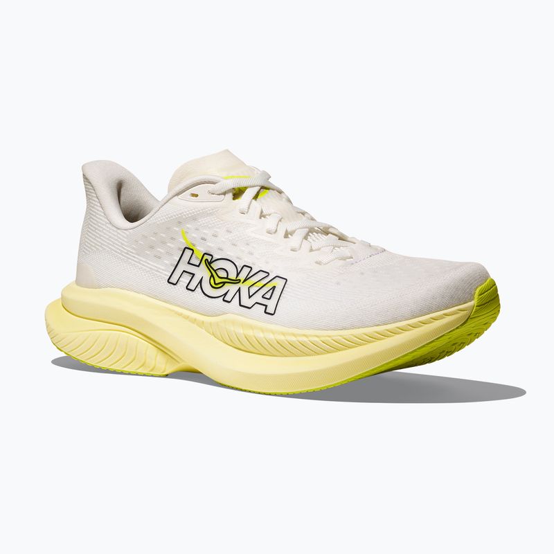 Дамски обувки за бягане HOKA Mach 6 white/neon hoka citrus