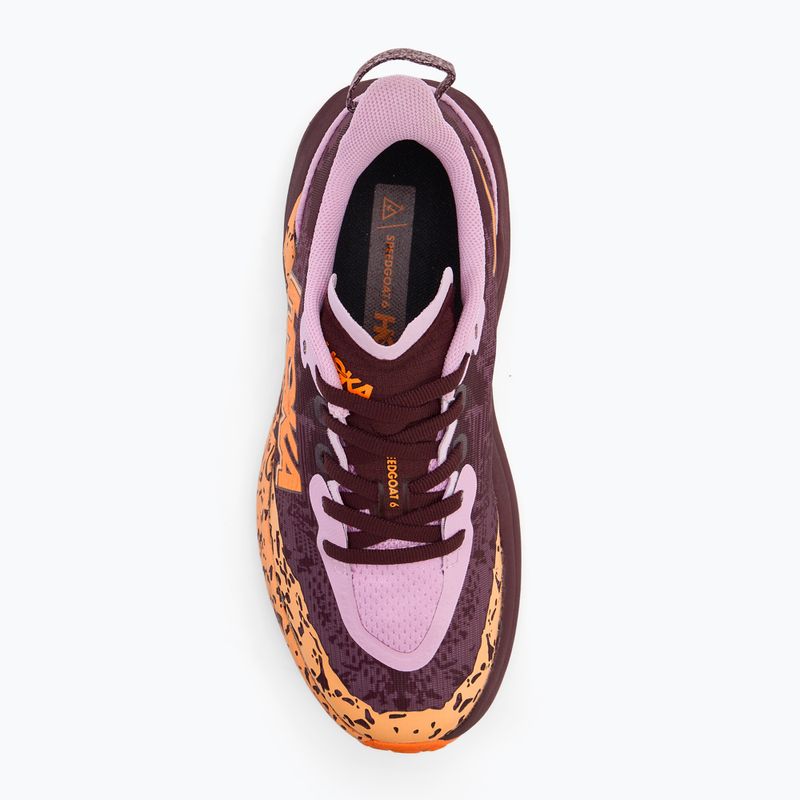 Детски обувки за бягане HOKA Speedgoat 6 flower nectar/neon tangerine 5
