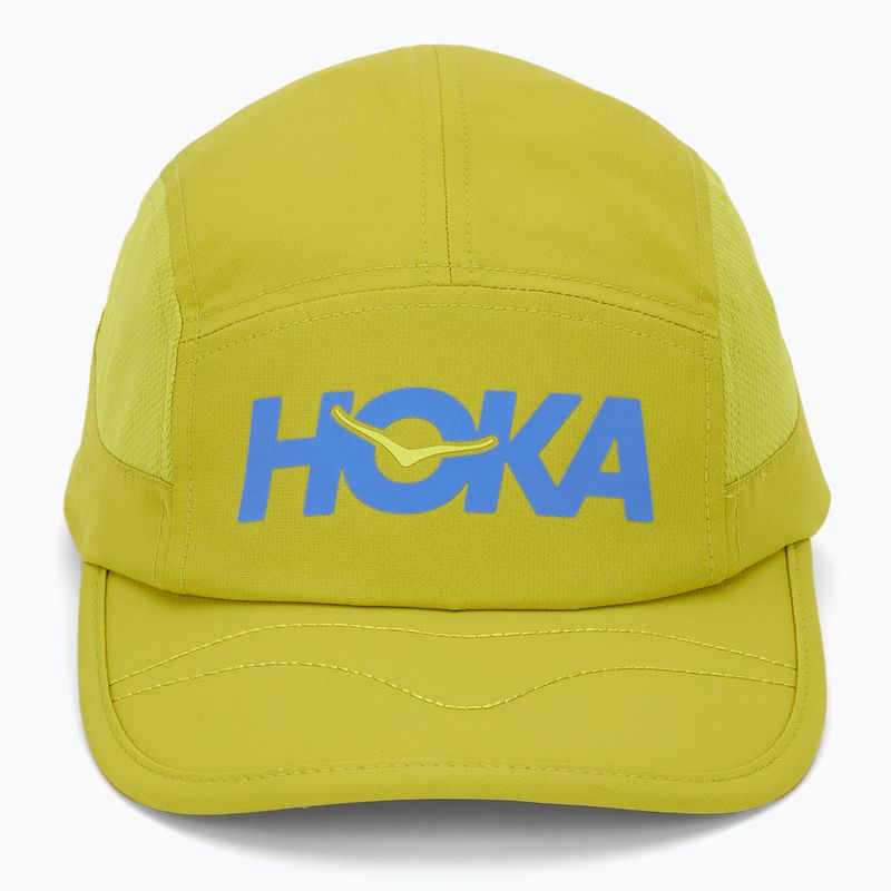Шапка с козирка HOKA Run pea green 2