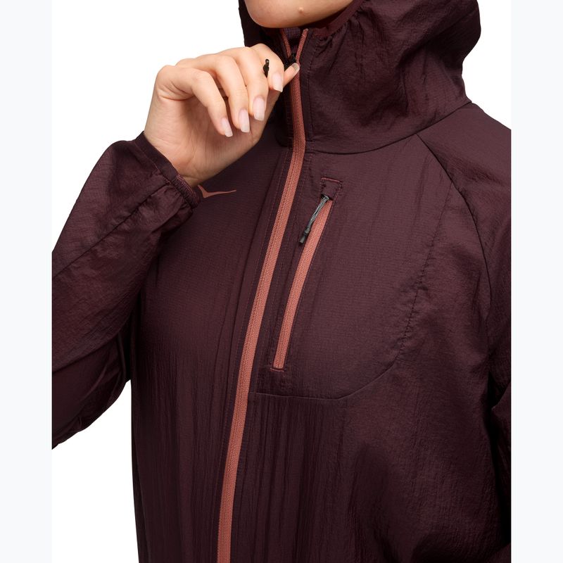 Дамско яке за бягане HOKA Skyflow black cherry 4