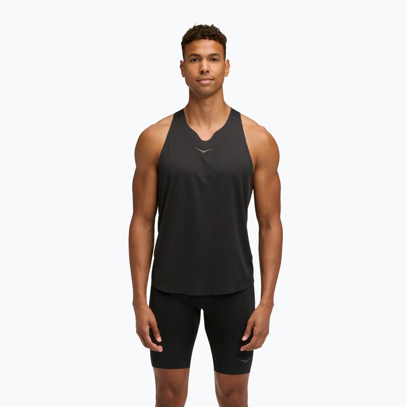 Мъжка тениска за бягане HOKA Race Singlet hoka black