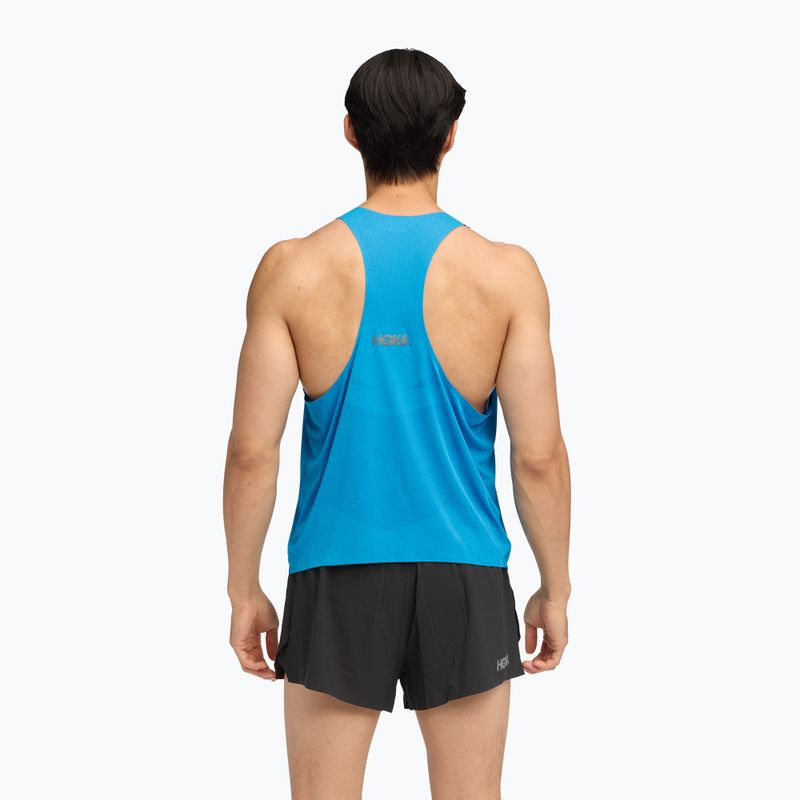 Мъжка тениска за бягане HOKA Race Singlet hoka blue 3