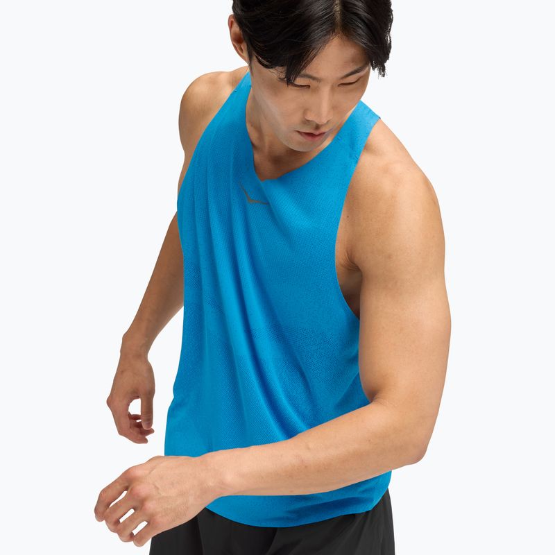 Мъжка тениска за бягане HOKA Race Singlet hoka blue 4